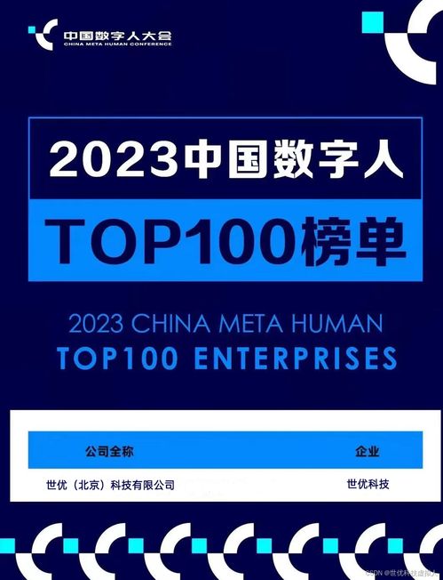 數(shù)字人崛起 世優(yōu)科技入選2023中國數(shù)字人TOP100榜單背后的行業(yè)新風(fēng)向